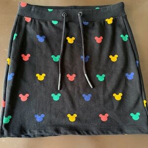 Bershka Mickey Mouse Skirt with Colorful Mickey Pattern Disney